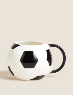 

M&S Collection Taza con diseño de fútbol - Mezcla De Tonos Negros, Mezcla De Tonos Negros