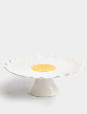 M&S Daisy Cake Stand - White, White