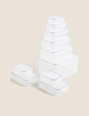 

Set of 10 Storage Containers - Clear, Clear