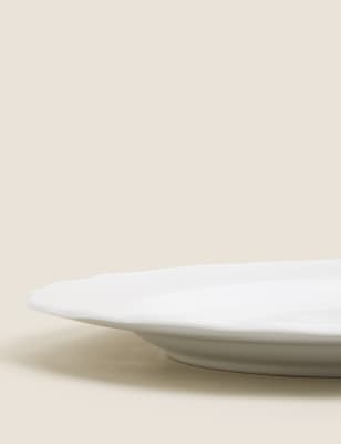 

M&S Collection Scalloped Platter - White, White
