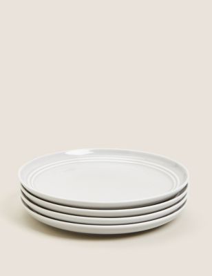 

M&S Collection Set of 4 Marlowe Side Plates - Light Grey, Light Grey
