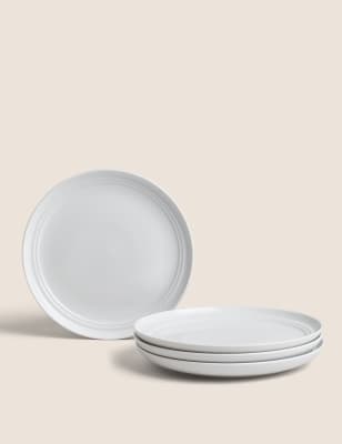 

M&S Collection Set of 4 Marlowe Side Plates - White, White