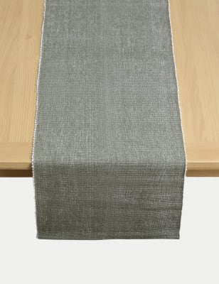 

M&S Collection Cotton Rich Ribbed Table Runner - Khaki, Khaki