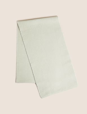 

M&S Collection Cotton Rich Ribbed Table Runner - Light Natural, Light Natural