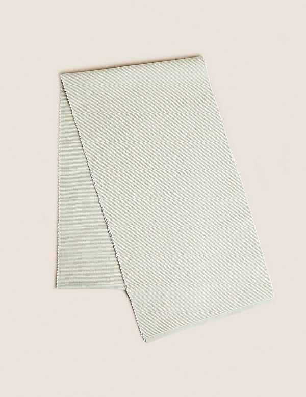 Cotton Rich Ribbed Table Runner - GR