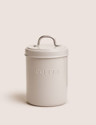 

M&S Collection Powder Coated Coffee Storage Jar - Grey, Grey