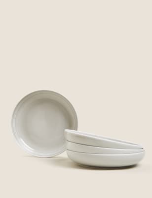 

M&S Collection 4er-Set Pastaschüsseln „Marlowe“ - Hellgrau, Hellgrau