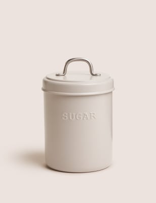 

M&S Collection Powder Coated Sugar Storage Jar - Grey, Grey