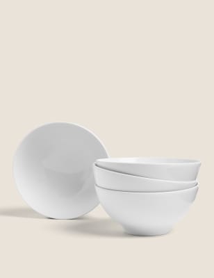 

M&S Collection Set of 4 Maxim Cereal Bowls - White, White