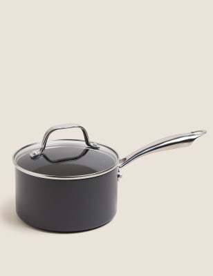 

M&S chef Hard Anodised 16cm Saucepan - Black Mix, Black Mix