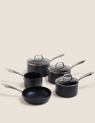 5 Piece Hard Anodised Pan Set