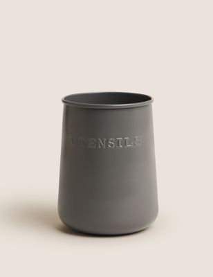 

M&S Collection Powder Coated Utensil Jar - Charcoal, Charcoal