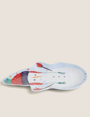 

M&S Collection Christmas Snowman Plate - Multi, Multi