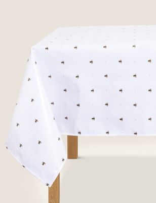 M&S Bee Wipe Clean Tablecloth - Multi, Multi