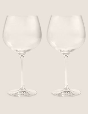 M&S Set of 2 Gin Glasses - Clear, Clear