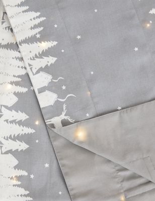 

M&S Collection Christmas Light Up Table Runner - Grey, Grey