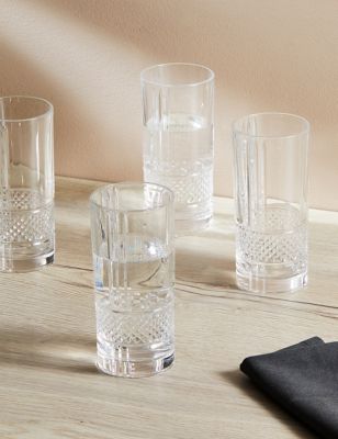 M&S Set of 4 Adeline Highball Glasses
