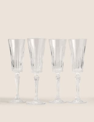 M&S Set of 4 Timeless Champagne Flutes