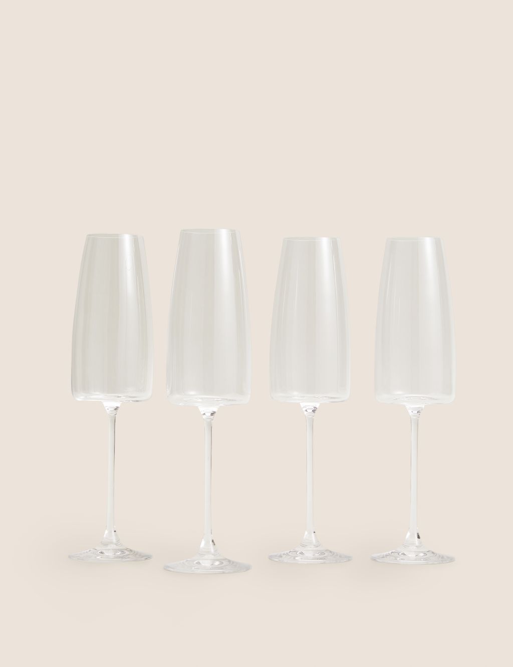 Set of 4 Contemporary Champagne Flutes