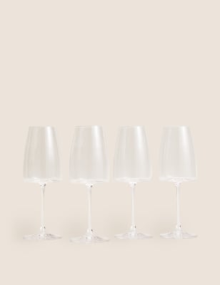 Set of 4 Maxim White Wine Glasses, M&S Collection