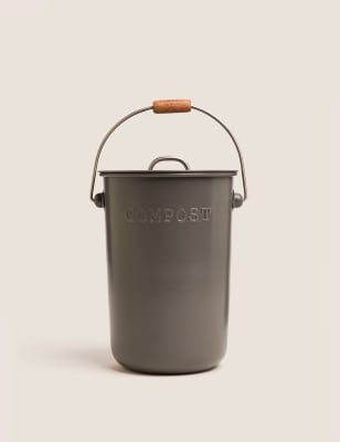 

M&S Collection Embossed Compost Bin - Charcoal, Charcoal