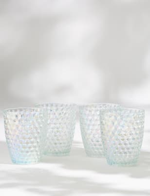 

M&S Collection Set of 4 Lustre Picnic Tumblers - Pearl, Pearl