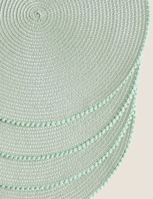 Set of 4 Pom Pom Placemats