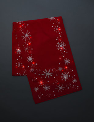 

Light Up Snowflake Table Runner - Red, Red