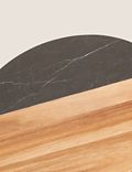 Planche ronde en bois à motif marbré