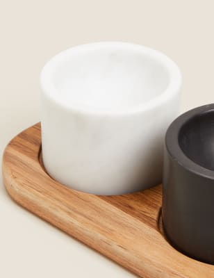 

M&S Collection Marble Salt and Pepper Pinch Pots - Multi, Multi