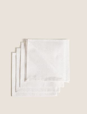 

Set of 4 Cotton Rich Metallic Napkins - Gold, Gold