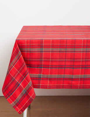 

Cotton Rich Tartan Tablecloth - Red, Red