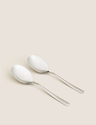 

M&S Collection Set of 2 Boston Serving Spoons - Silver, Silver