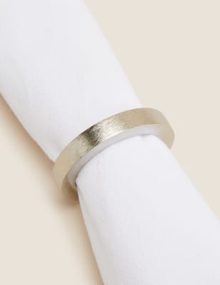 Set of 4 Metallic Napkin Rings