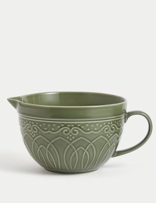 M&S Ceramic Batter Bowl - Green, Green