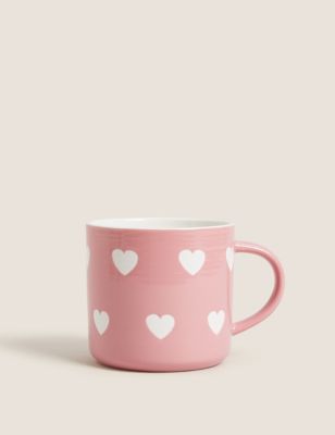M&S Collection Jumbo Heart Mug - Pink, Pink