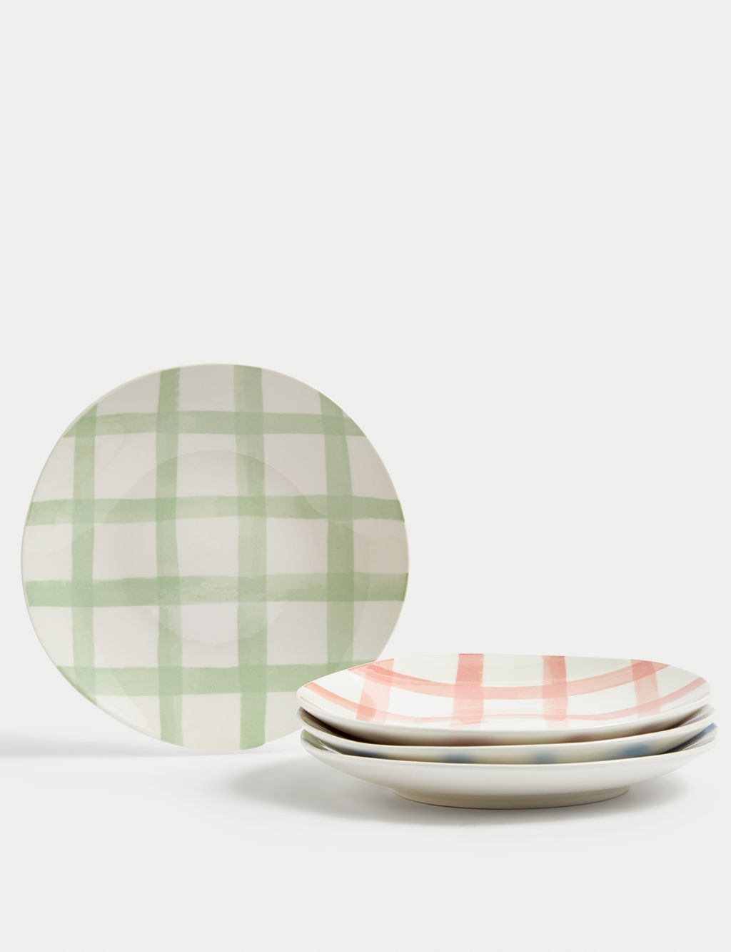 Set of 4 Striped Side Plates image 1