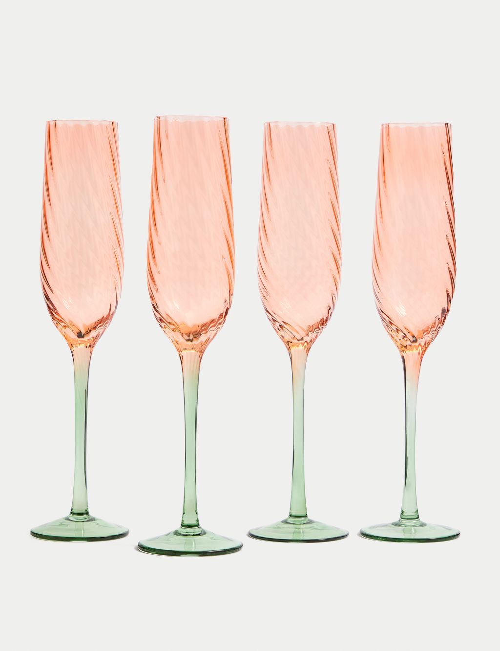 Set of 4 Two Tone Champagne Flutes image 1