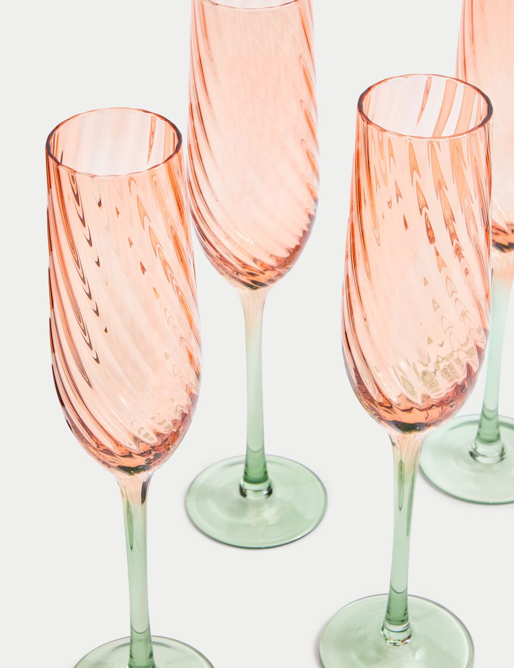 Set of 4 Two Tone Champagne Flutes image 3
