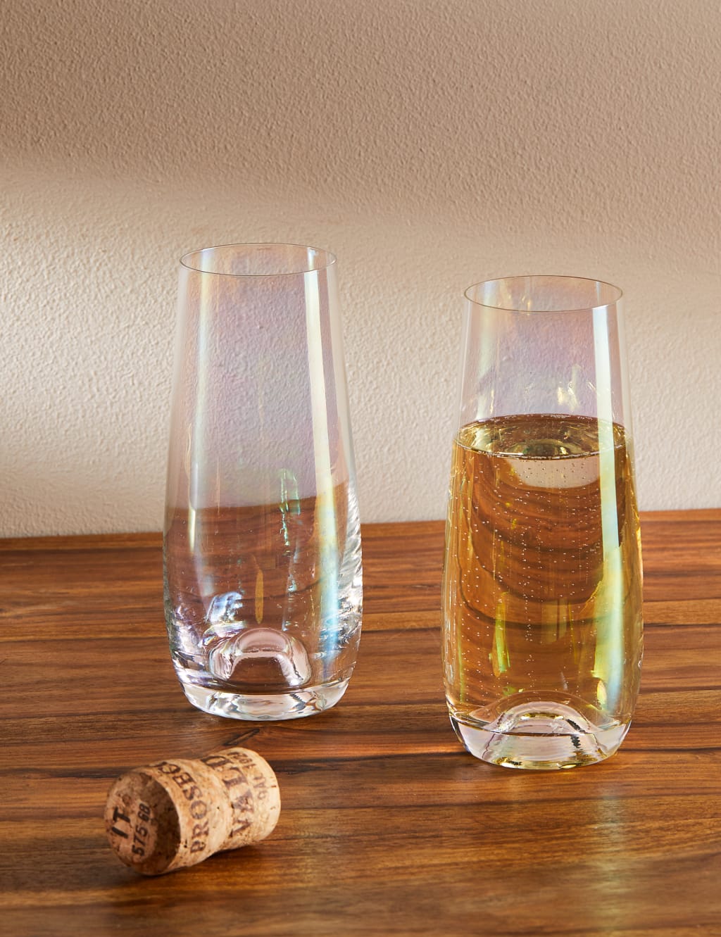 Set of 2 Lustre Stemless Prosecco Glasses