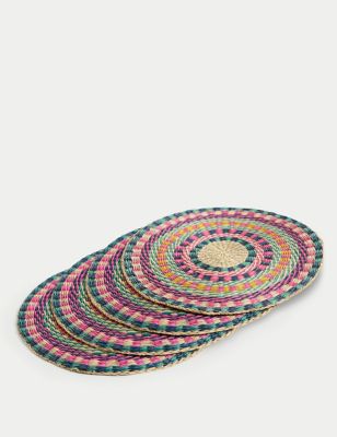 Set of 4 Multicoloured Placemats