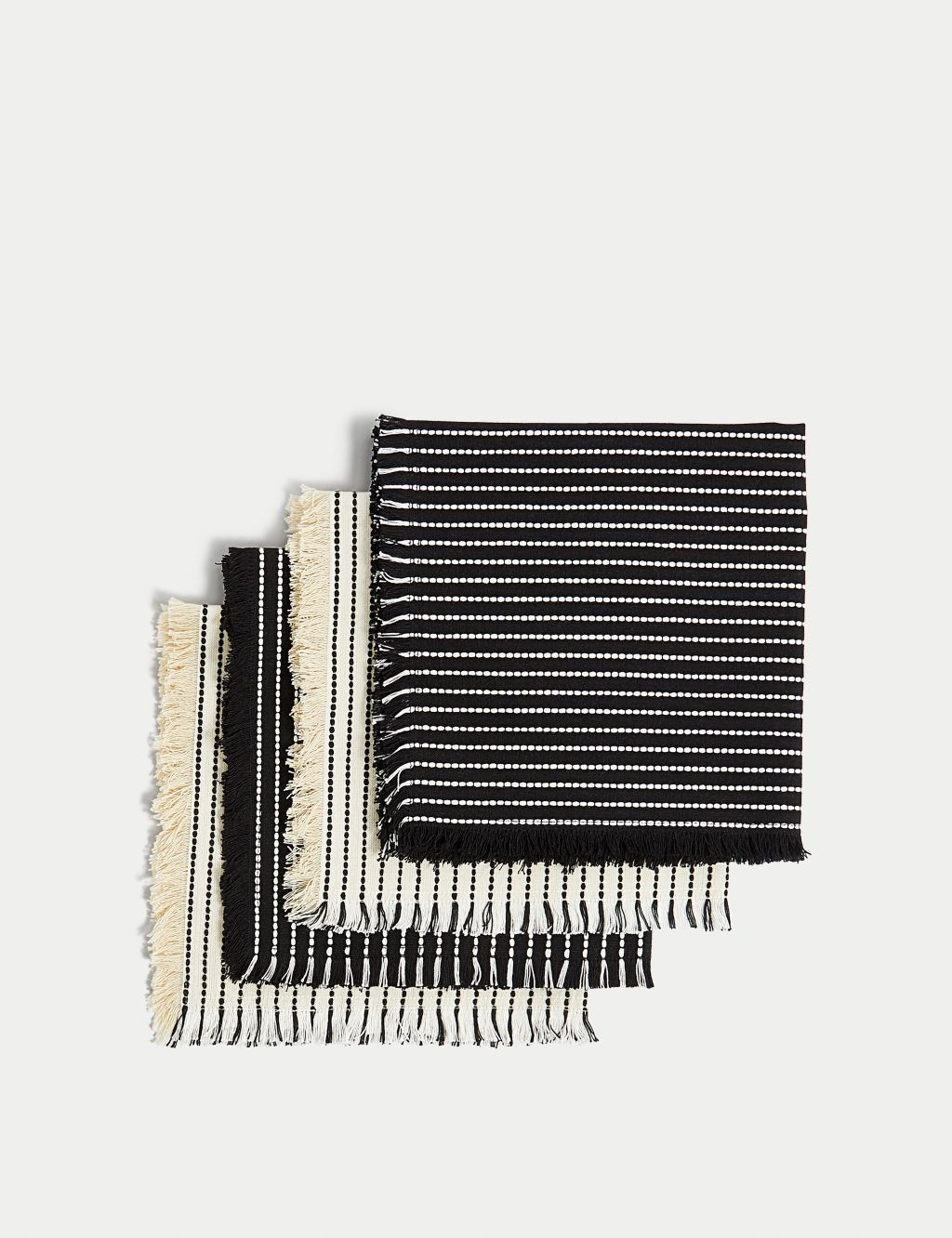 Set of 4 Pure Cotton Linear Stitch Napkins image 1