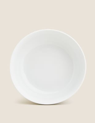 

Ceramic Round Serving Bowl - White, White