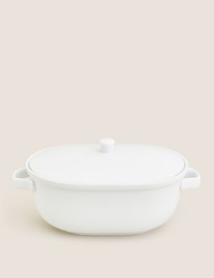 

Ceramic Casserole Dish - White, White