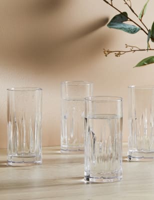 

M&S Collection Baltimore - Juego de 4 vasos de trago largo - Claro, Claro