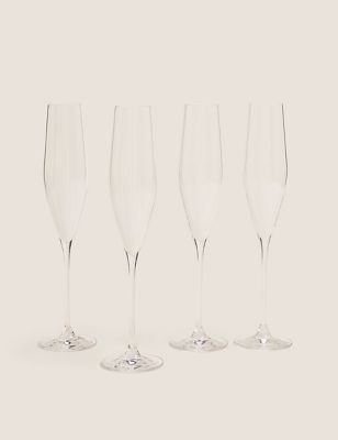 

M&S Collection Set of 4 Grace Champagne Flutes - Clear, Clear