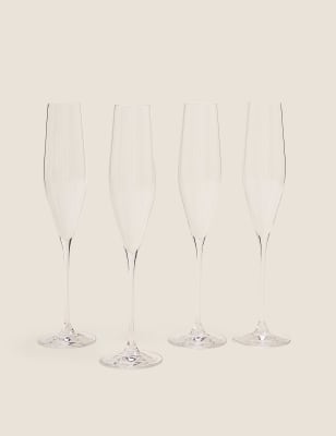 

M&S Collection Set of 4 Grace Champagne Flutes - Clear, Clear