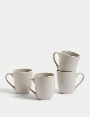 Set of 4 Everyday Stoneware Mugs
