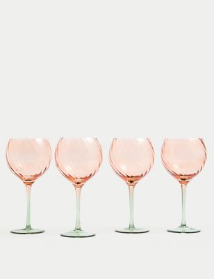 Set of 4 Two Tone Gin Glasses