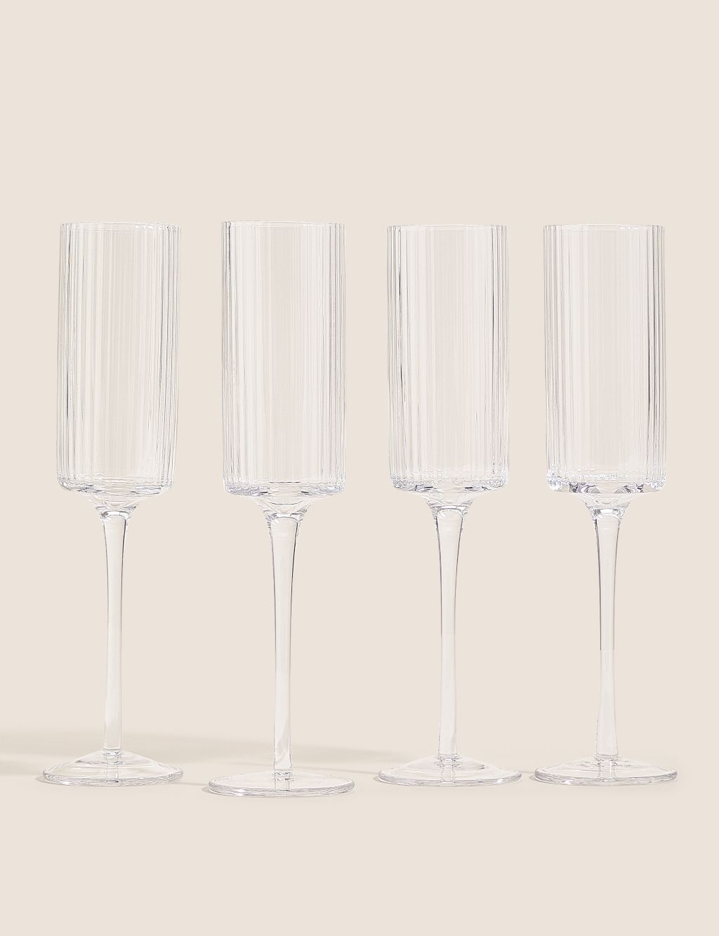 Set of 4 Handmade Celine Champagne Flutes image 1